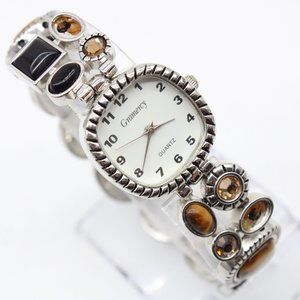 Vintage Gramercy Watch Womens Silver Tone Stainless Steel Classic Bracelet